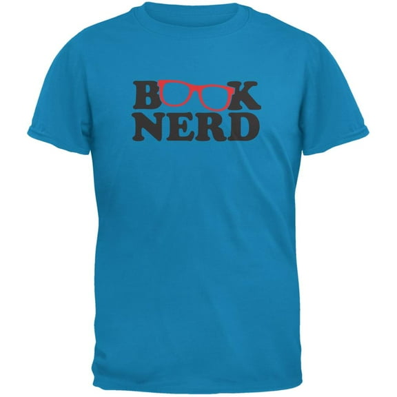 Book Nerd Sapphire Blue Adult T-Shirt - Large
