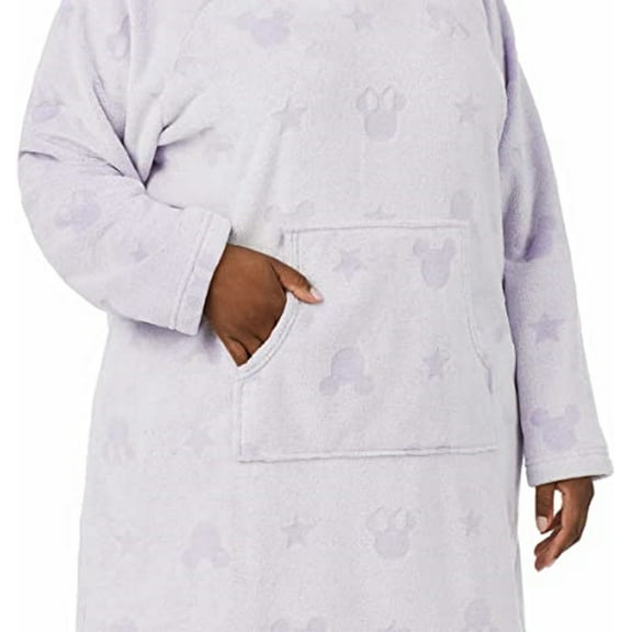 Disney Womens Minnie Mouse Fleece Lounge Hoodie (Purple, Medium)