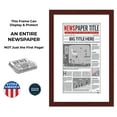 thumbnail image 2 of 29.5x23.5 Newspaper Frame With Mat Solid Wood - Matte Brown Finish - Matches Any Decor - Size, 2 of 8