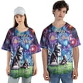 thumbnail image 4 of Happy New Year Siberian Husky Family Cheer Winter Midnight Firework All Over Print 3D Baseball Shirt Husky Dog Lover Gifts Softball Sport - 02025, 4 of 6