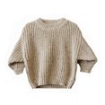 thumbnail image 3 of Utlike Boys Knit Sweater Toddler Crewneck Long Sleeve Solid Color Sweaters For Knitted Autumn Winter Thermal Pullover Sweaters Unisex Softness Top Leisure Wear Size 3 Years-4 Years, 3 of 7