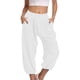 thumbnail image 2 of Pantalones capri elásticos de cintura alta para mujer: pantalones capri informales y cómodos con bolsillos, tallas S-XXL, 2 of 8