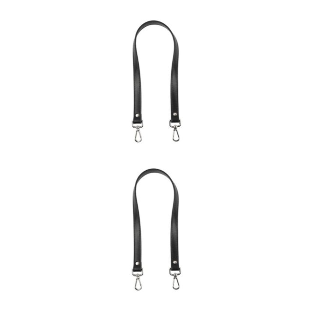 mmirethe Stylish Bag Strap Classic With Craftsmanship And Multi-Color Range PU Leather black 2Set