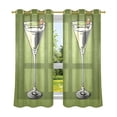 thumbnail image 6 of Yayeee Window Curtains Set of 2 for Living Room Light Filtering 63"x52", Light Black Martini, 6 of 7