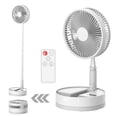 thumbnail image 1 of Ventilador de escritorio y mesa, ventilador de pedestal con batería, ventilador de flool con circulación de aire plegable y de altura ajustable para exteriores, patio, playa, viajes, habitación, n, 4, 1 of 5