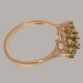 thumbnail image 4 of LBG British Made 14k Rose Gold Natural Peridot Womens Statement Ring - 33 size options - Size 8.75, 4 of 6