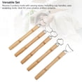 thumbnail image 3 of Pottery Carving Tool, 5Pcs Comfortable Grip Steel Cutter Compact Pottery Handle Making Tool Wooden Handle Multifunctional  for Handcrafting Tasks, 3 of 7