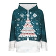 thumbnail image 6 of Hoodies for Women Christmas Pullover Sweatshirts Casual Long Sleeve Drawstring Hooded Tops with Pocket Holiday Cozy Fall Tunic Top, 6 of 6
