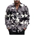 thumbnail image 2 of Njagoc3 Mens Long Sleeve Shirt, Classic Collar, Pattern Print, Stylish and Versatile, Soft Material, Suitable for Casual and Semi-Formal Occasions, 2 of 6