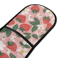 thumbnail image 2 of Dailycode Double Sided Oven Mitt with Loop Heat Resistant Kitchen Long Potholders 7" x 35" Strawberries Flowers Leaves, 2 of 6