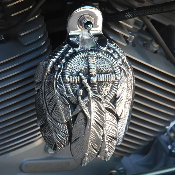 Harley Polished Aluminum Medicine Bundle Horn Cover