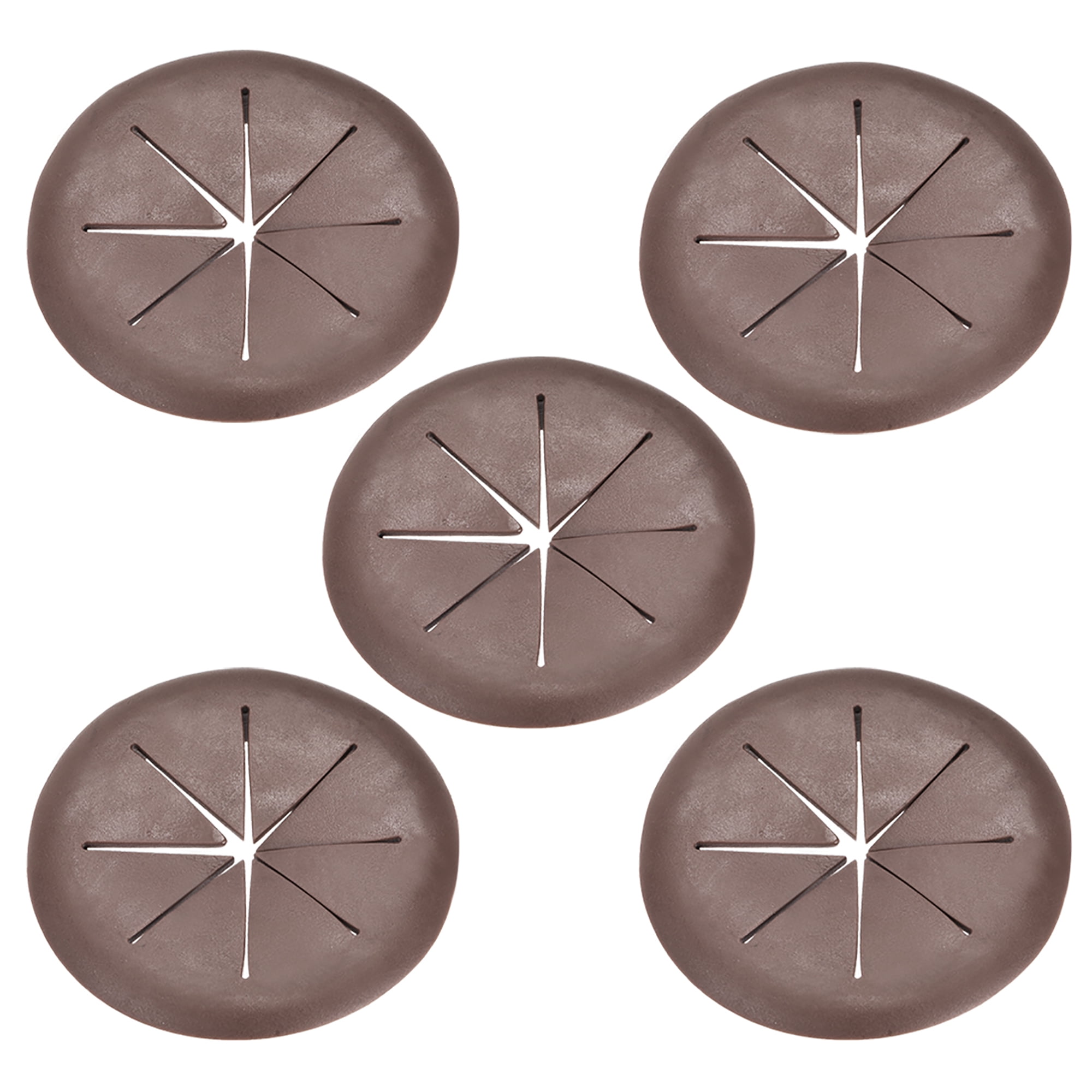 Cable Hole Cover 2" Soft Plastic Brown Desk Grommet for Wire Organizer