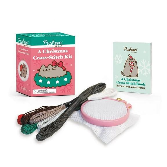 Rp Minis Pusheen: A Christmas Cross-Stitch Kit, (Paperback)