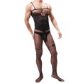 thumbnail image 4 of Penkiiy Body Stockings Crotchless Men's One-piece Stockings Buttocks Wrapped Perspective Suspender Stockings Sexy And Funny Underwear Stockings Black Tights, 4 of 6