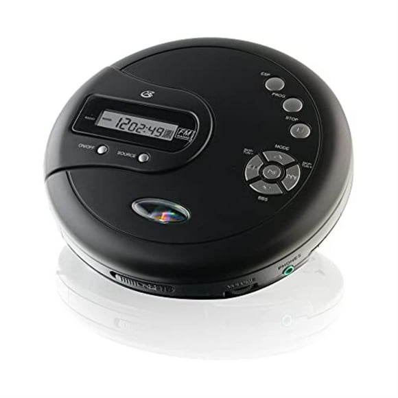 Portable CD Player GPX PC332B with FM Radio - Black