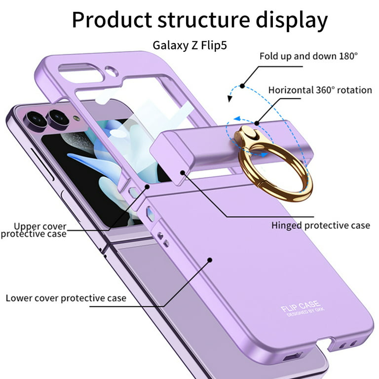 ELEHOLD Clear Case for Samsung Galaxy Z Flip 5 Case with Built-in Small  Screen Protector Hinge Protection Ultra Slim Fit Shockproof Clear Case for  Samsung Galaxy Z Flip5 2023,Clear 