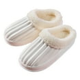 thumbnail image 3 of Vedolay Slippers Women Cute Comfy Knitted Slip On House Slippers Indoor White,41, 3 of 5