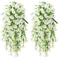 thumbnail image 3 of BITOUSHI 2 Pack Artificial Hanging Flowers Outdoor Spring Decoration, Fake Hanging Vine Plants UV Resistant, Faux Daisy Flower Eucalyptus for Outside Home Indoor Porch, 3 of 8