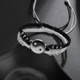 thumbnail image 3 of Cuerda trenzada Yin Yang Tai Chi pulsera de cuentas pulsera de cuerda ajustable niño niña amigos pareja emparejamiento joyería de amistad regalo, 3 of 3