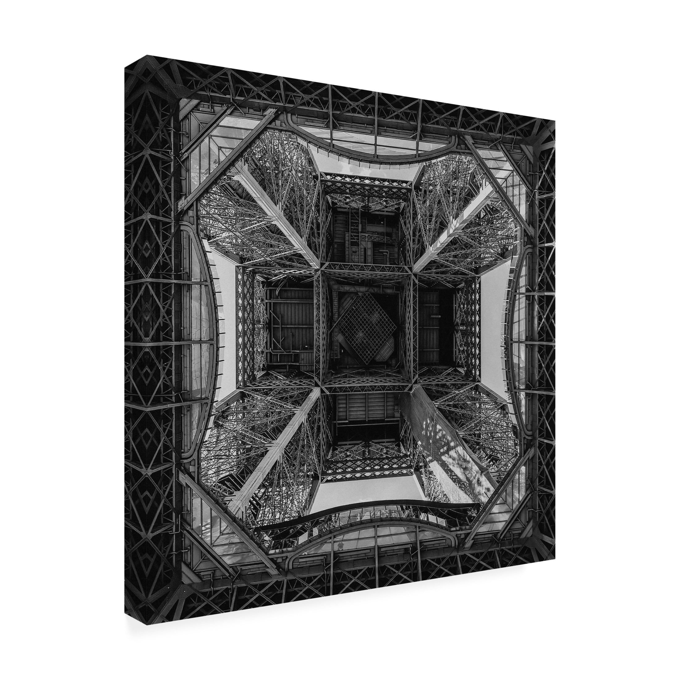 Canvas Wall Art - Georges Friant 'Eiffel Tower' Wall Art for Living Room, Bedroom, or Office D?cor by Trademark Fine Art - 14 x 14 Inches