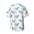 thumbnail image 2 of Vsdgher Party Shark Cute Print Men's Wrinkle Free Untucked Cuban Shirt Business Casual Button Down Shirts Short Sleeve Shirt, 2 of 7