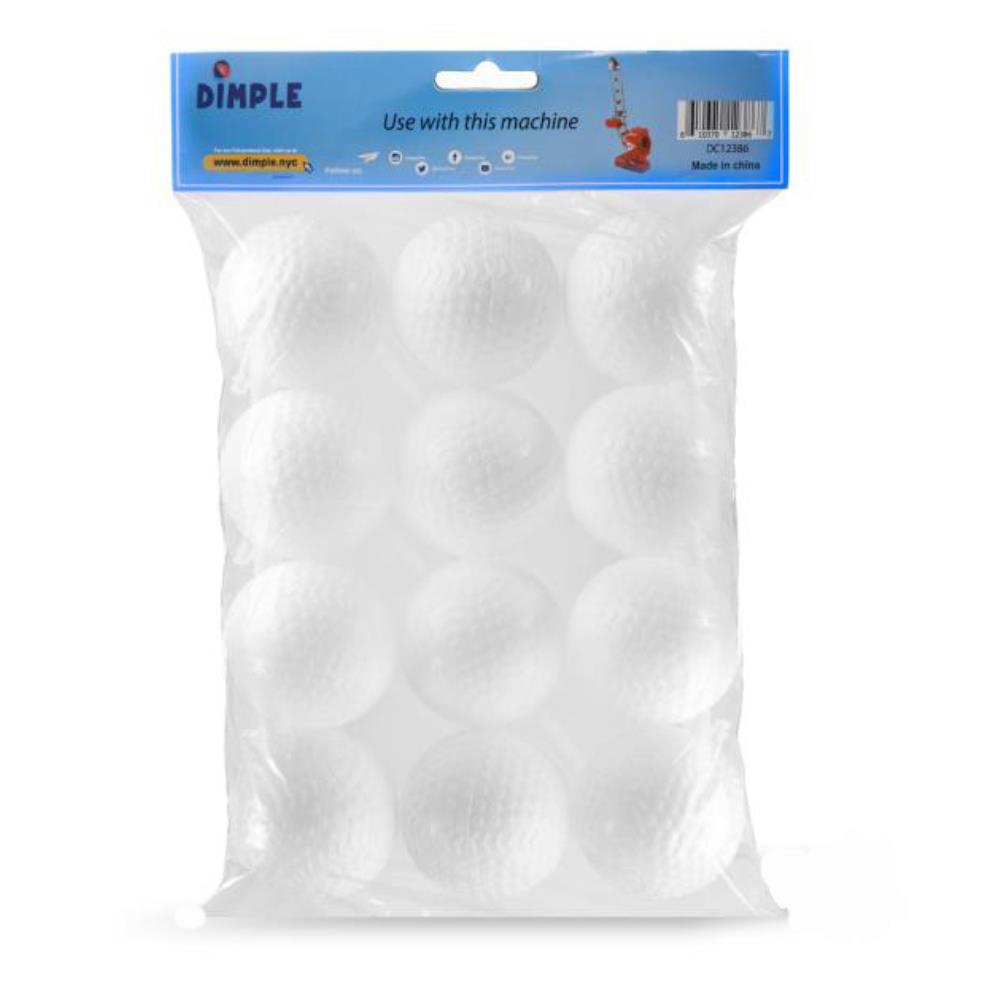 Dimple 12 Pack of Kids Plastic Toy Balls for use with the PowerPro