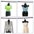 thumbnail image 4 of 4 Packs Female Mannequin Torso Set 27" Dress Form Hollow Back Half Body Clothing Display Plastic Adult Table Shirt Mannequin Model Stand with Metal Hook,Black, 4 of 7