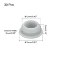 thumbnail image 3 of 30pcs Silicone Snap in Locking Hole Plugs,12mm Narrow Groove 2mm for Kitchen Waterproof Sealing Plugs Grey, 3 of 7