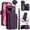 Dark purple, variant on For Google Pixel 9a RFID Blocking Wallet Case Magnetic Flip Cover Multi-Card Slots Zipper Pocket With Ring Clasp Detachable Shoulder Strap And Wrist Strap,Black,For Google Pixel 9a