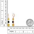 thumbnail image 6 of Gem Stone King 18K Rose Gold Plated Silver Yellow Citrine 3 Stone Dangle Earrings for Women (4.90 Cttw, Gemstone November Birthstone, Oval 8X6MM, 7X5MM and 6X4MM), 6 of 6