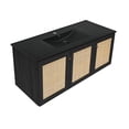 thumbnail image 3 of Classe 48" Wall-Mounted Bathroom Vanity in Black Oak with Black Sink Top, 3 of 5