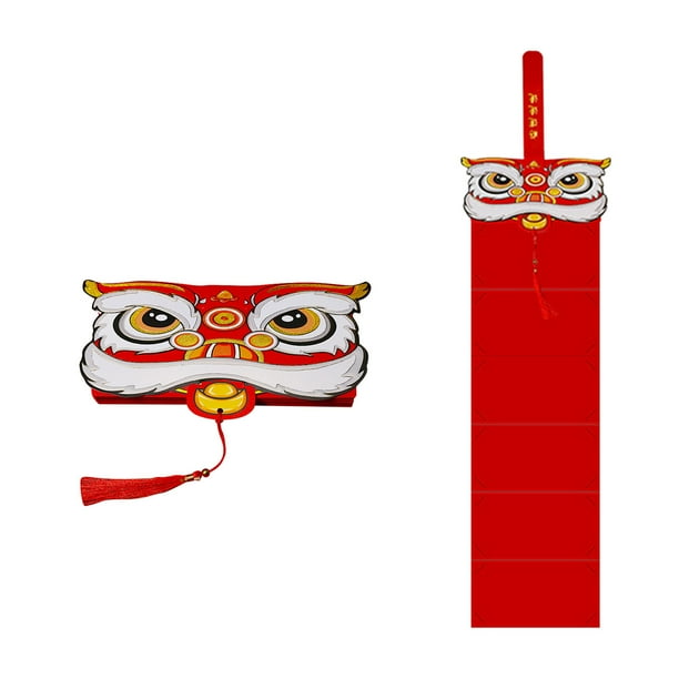 Xihbxyly Sobre Rojo, Diseño de Estampado Dorado En Caliente, Cultura Tradicional China, Gran Capacidad para Billetes y Tarjetas, Regalo Del Año Nuevo Lunar, Patrón Elegante, 20 X 9 Cm, Incluye 1 Sobr