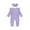 Purple, variant on Maxcozy Baby Girls Ruffle Romper Jumpsuit Bodysuit Headband Clothes Outfits