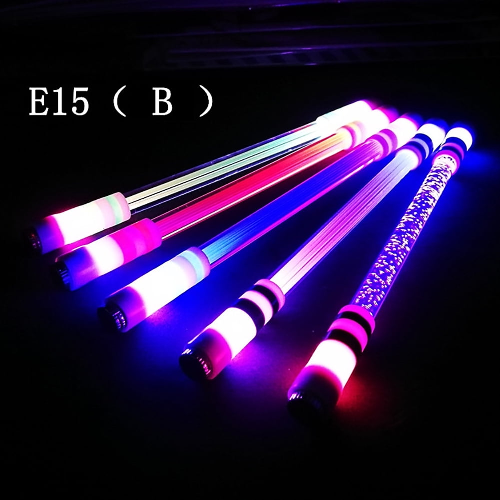 enviar E11 DishyKooker E15 Illuminated Spinning Pen Rolling Pen Bolígrafo especial sin recarga para niños E15 azul 