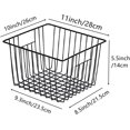 thumbnail image 2 of Refrigerator Freezer Organizer Wire Storage Basket, Farmhouse Food Wire Bins Container with Handles for Kitchen, Pantry, Freezer, Cabinet, Car, Bathroom Black 4 Pack, 2 of 8