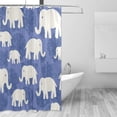 thumbnail image 2 of Coolnut Floral and White Elephants Bath Shower Curtain Liners 72x72in 100% Polyester Waterproof with Curtain Hook, 2 of 6