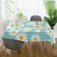 thumbnail image 6 of Coolnut Daisy Flower Tablecloth, Waterproof Washable Polyester Square Table Cover, Durable Tablecloth for Kitchen Dining Table Party Decor, 60"X 60", 6 of 7