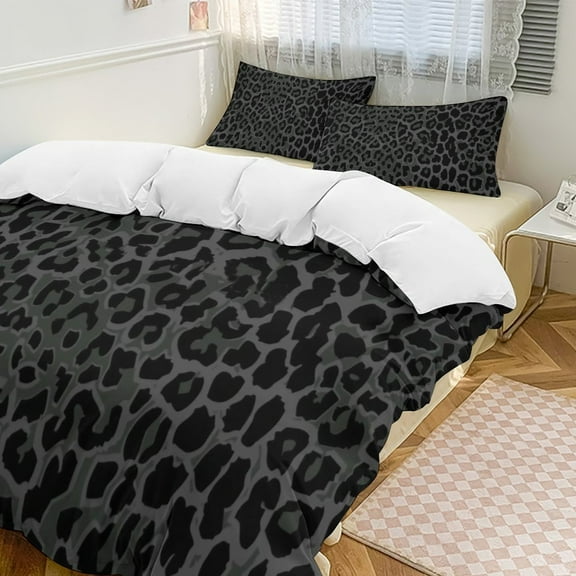 Black Print Bedding Set Duvet Cover Couple Bedclothes Pillowcase Customized Home Textiles Bed Set for Twin Size