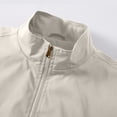 thumbnail image 3 of Men's Lightweight Jackets Stand Collar Loose Outdoor Jacket Solid Color Casual Outerwear Winter Fall Business Windbreaker with Pockets, 3 of 6