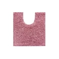 thumbnail image 2 of Home Weavers Fantasia Collection Toilet Rugs U Shaped Contour, Extra Thick Bathroom Rug, Non-Slip Contour Mat for Bathroom, Cotton Soft & Water Absorbent, Machine Washable, 20"x20" Contour, Pink, 2 of 5