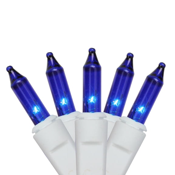 Northlight Mini Icicle Incandescent Christmas Lights - Blue - 8.75' White Wire - 150ct