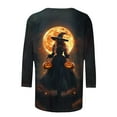 thumbnail image 5 of KkSLirnhs Womens Tops under $5 Women's Blouse Dressy Tees Casual CrewNeck 3/4 Sleeve Loose T Shirt Ladies Blouses Shirts XXXXL Multicolor, 5 of 5
