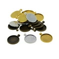 thumbnail image 3 of 20 Round Pendant Trays - Color - 30mm 1.18inch Diameter - Pendant Bezel Cabochon Settings - for Jewelry Making Crafting, 3 of 8