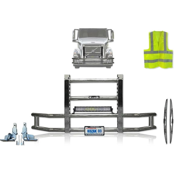 Volvo VNL 2004-2017 Bumper Grill Moose Deer Guard - Chrome (Kozak)