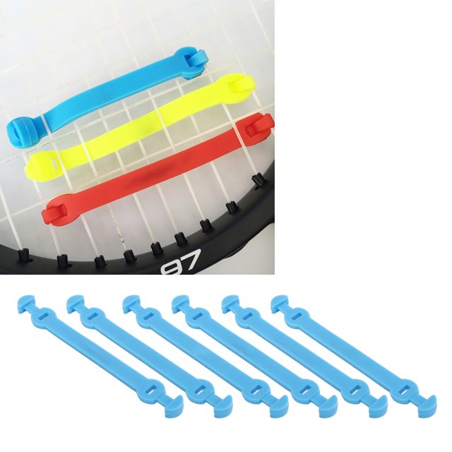 6 Pcs Tennis Racket Vibration Dampeners, Long Buckle Tennis Racquet Damper For Outdoor Sports