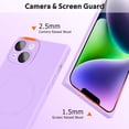 thumbnail image 4 of Case for iPhone 14 Magnetic [Compatible with Magsafe] [Camera Lens Protector] Soft TPU Phone Case for Women Men Anti-Scratch Protective Cover for iPhone 14 Light Purple, 4 of 14
