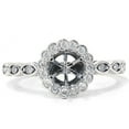 thumbnail image 2 of Pompeii 1/4ct Vintage Diamond Ring Semi Mount 14K White Gold (G/H,I2), 2 of 6