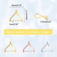 thumbnail image 2 of 12Pcs 3 Colors Micro Pave Cubic Zirconia Ice Pick Pinch Bails Brass Snap on Bails Rhinestone Ice Pick Jewelry Clasps, 2 of 8