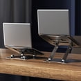 thumbnail image 2 of Foldable Laptop Stand Adjustable Aluminum Holder for 11-17" Laptops ＆ Tablets, 2 of 10