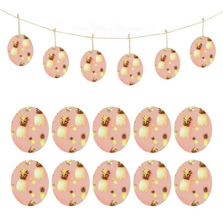 

Decoration Wood Chip Egg Tag Pink Pineapple Vitality Holiday Personalizable Durable Rustic Set of 10 Wooden Listing